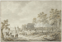 X 040-35
<br/>
Een militaire begrafenis
<br/>
<em>Langendijk, Dirk (1748-1805)</em>